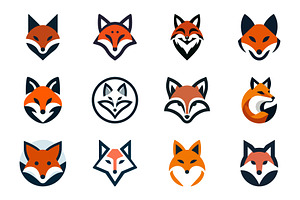Creative Modern Fox Logos, a Branding & Logo Template by Vectorium Studio