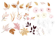 Autumn Pink Rose Handdraw Bundle Set, a Decorative Illustration by MooBeer (Thumbnail 4 of 8)