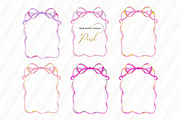 Pink Coquette Bow Frames Clipart, an Illustration by Sunflower Day Love (Thumbnail 1 of 3)