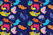 30 Fantasy Seamless Patterns, a Pattern Graphic by PenguinHouse (Thumbnail 21 of 24)