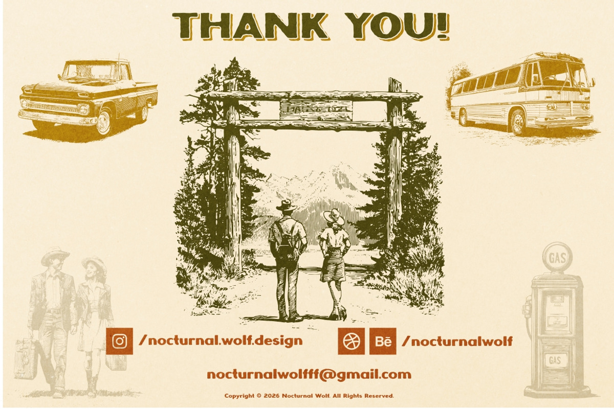 USA Retro Road Trip illustrations, an Object Illustration by Nocturnal Wolf (Photo 19 of 19)