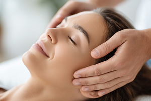 Young woman receiving massage, a Beauty & Fashion Photo by MistyDay