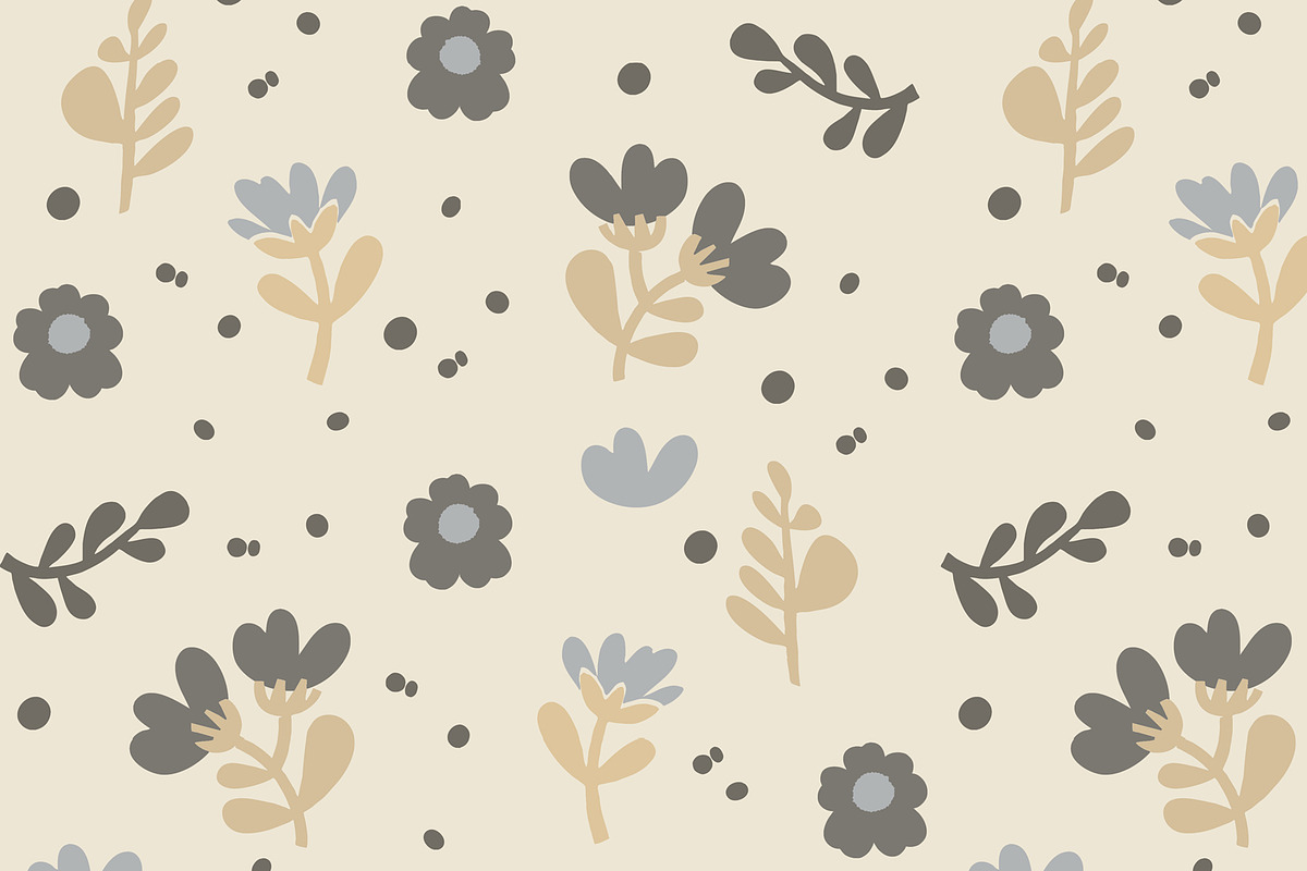 Beige Abstract Floral Seamless, a Pattern Graphic by Sharon Schwalbe (Photo 4 of 4)