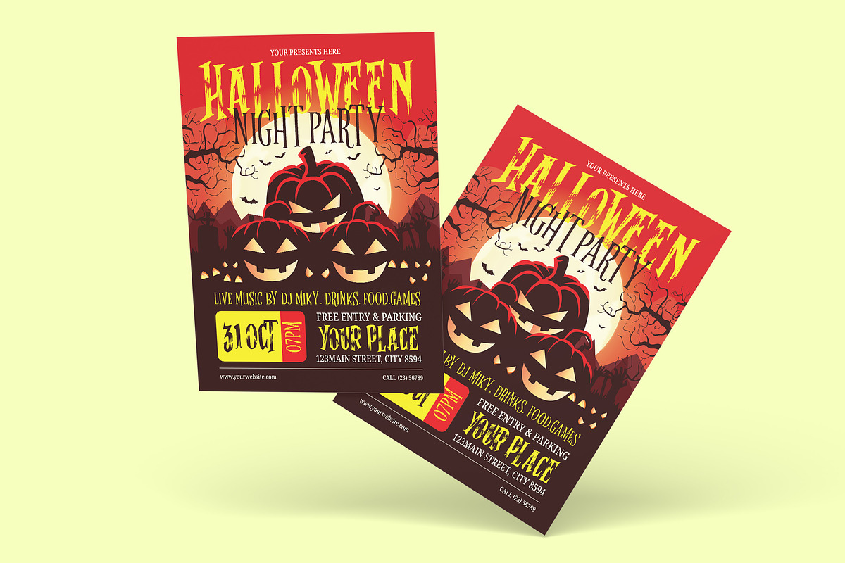Halloween Party Flyer, a Flyer Template by Creativestoree (Photo 5 of 5)