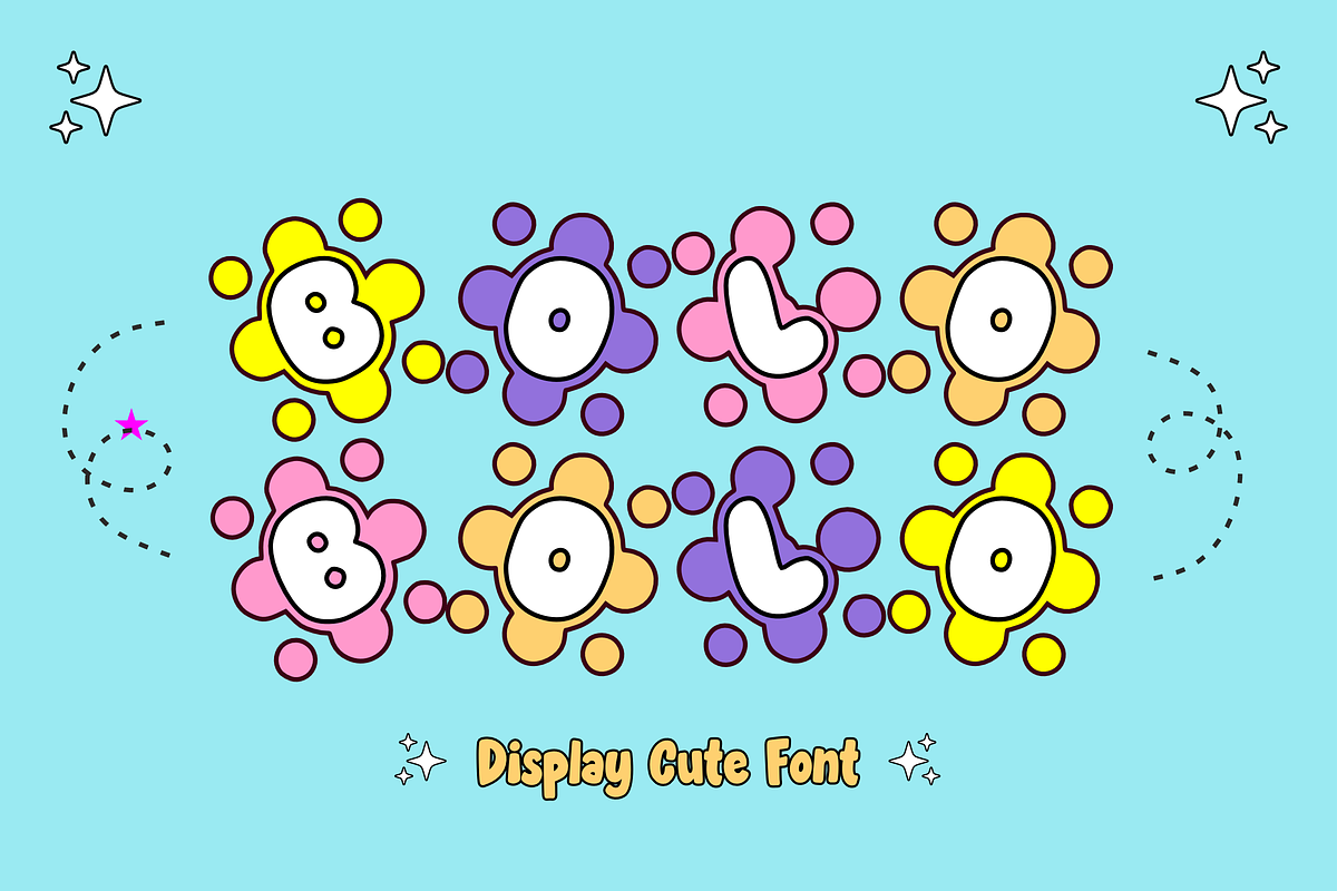 Bolo Bolo - Cartoon Font Types, a Font by KiddoGlyphs Studio (Photo 1 of 3)
