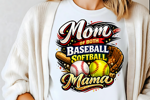 Mom Of Both Baseball Softball PNG, a Graphic by Vector Portal