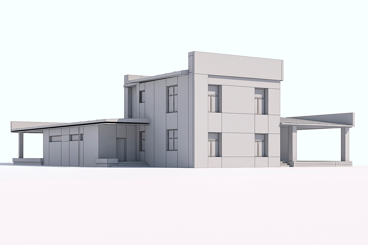 Modern country house, an Architecture 3D Model by profdesign (Photo 10 of 10)