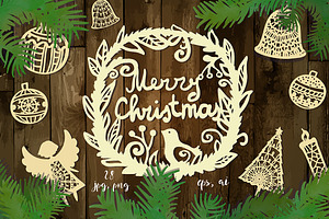Paper Christmas set.