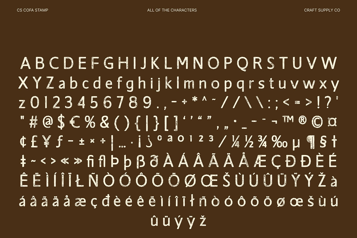 CS Cofa Stamp, a Sans Serif Font by Craft Supply Co. (Photo 8 of 8)
