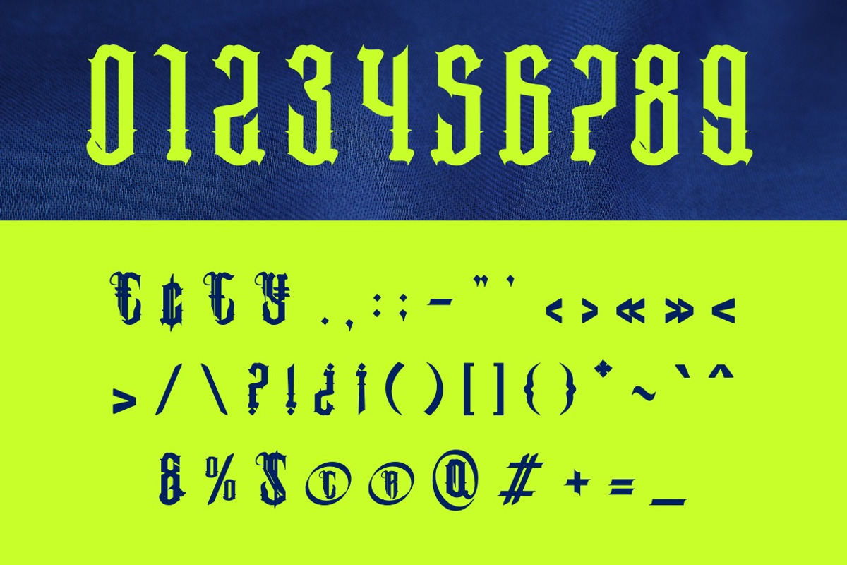 Roffes Brawry - Modern Blackletter, a Blackletter Font by Dhabee (Photo 11 of 15)