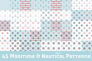 45 Maritime & Nautical Patterns, a Pattern Graphic by Luis Quesada Design (Thumbnail 1 of 5)