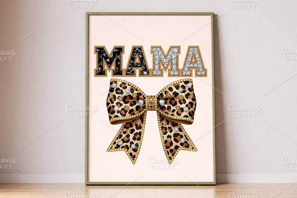 Leopard Bling Mama PNG, an Illustration by Canvas Craft (Photo 4 of 6)