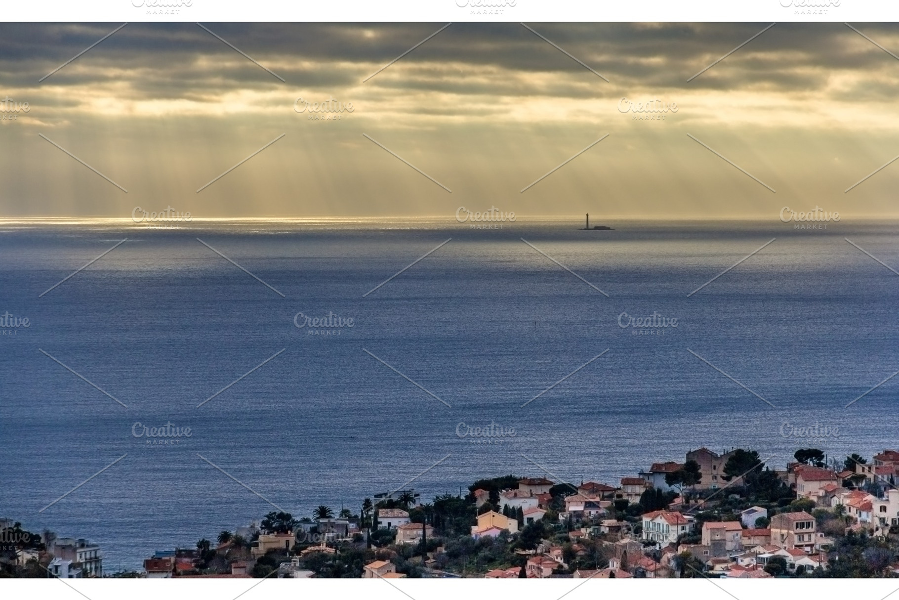 View of Planier island with its lighthouse in the Mediterranean, a Nature Photo by Leonid Andronov