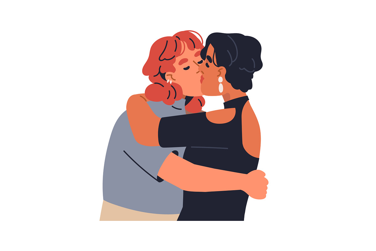 Lgbt love couples kissing set, a Person Illustration by Good Studio (Photo 5 of 11)