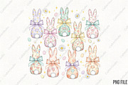 Easter PNG, Coquette Easter Bunny, an Illustration by CraftArtStudio (Thumbnail 1 of 4)