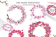 Pink Dreams of Sakura-watercolor set, a Texture Illustration by Satika (Thumbnail 4 of 12)