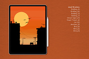 Procreate Cityscape Stamp Brushes, a Brush Add-On by MISTstudioDesign (Thumbnail 4 of 9)