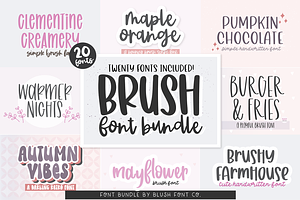 20 FONTS - BRUSH FONT BUNDLE