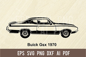 Buick Gsx 1970 Classic Car SVG