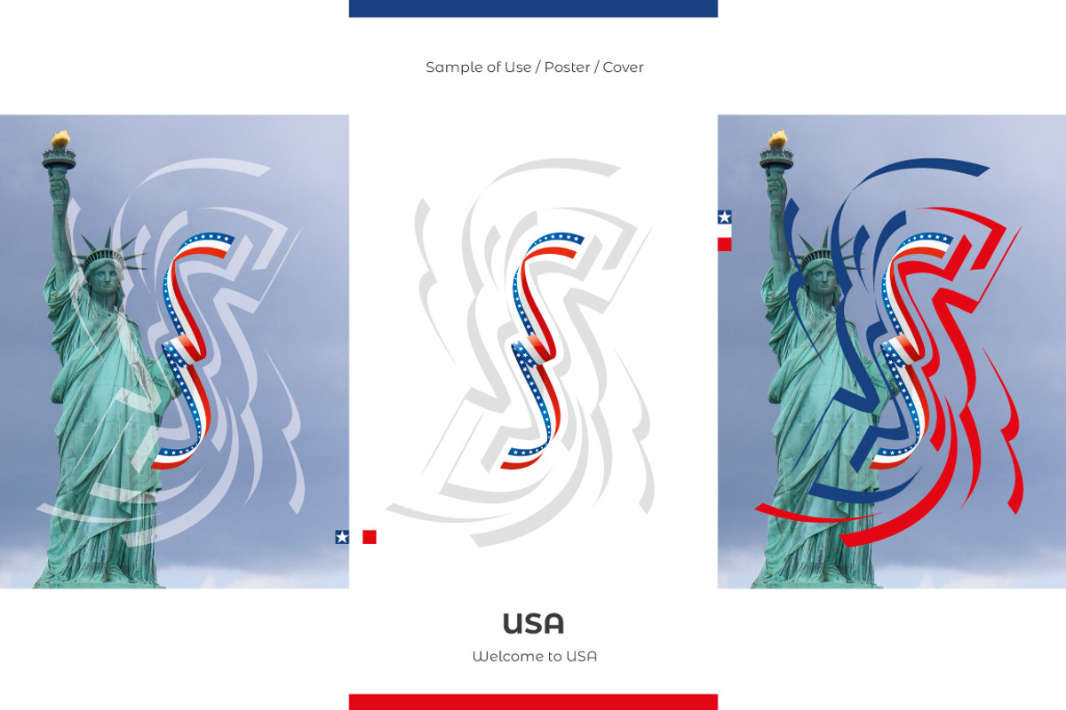 USA flag ribbon vector, a Templates & Theme by Simbos (Photo 3 of 9)