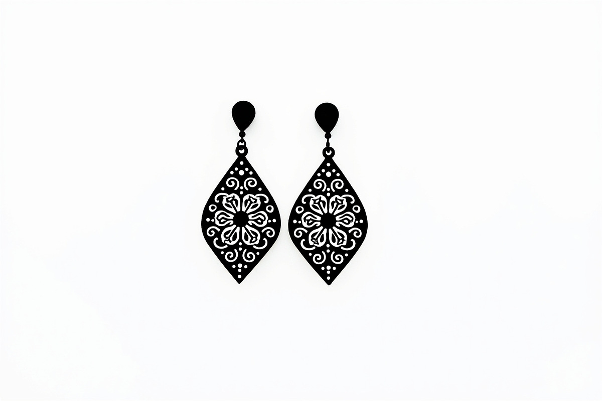 Leaf Earring Silhouette Bundle, a Pattern Graphic by jahid234 (Photo 3 of 13)