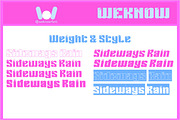 Sideways Rain font, a Font by weknow (Thumbnail 7 of 8)