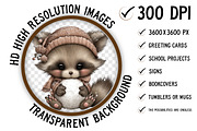 Cute Winter Animals Clipart, an Illustration by Craft Nest (Thumbnail 2 of 10)