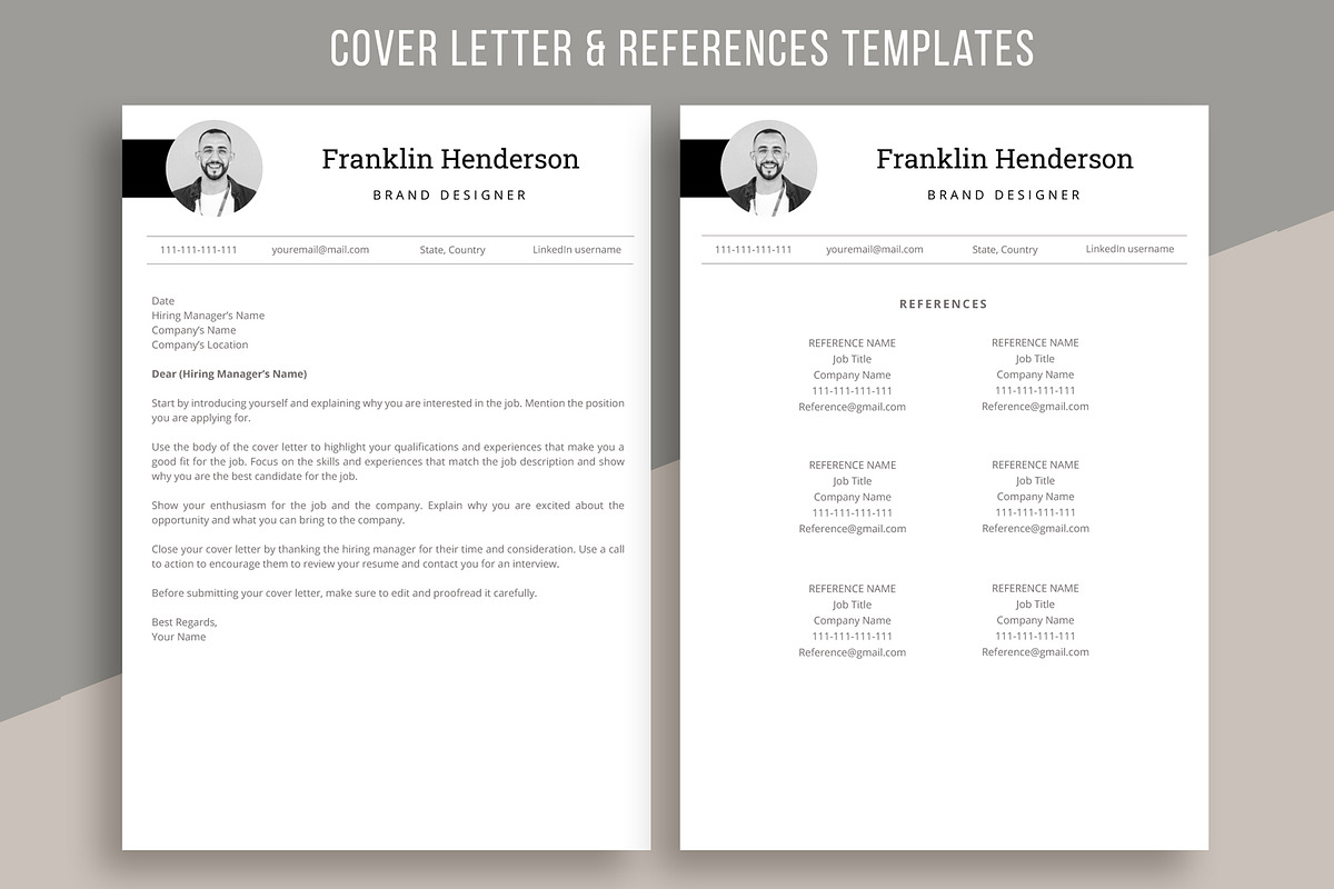 Creative Resume | CV for designer, a Resume Template by aivos (Photo 5 of 7)