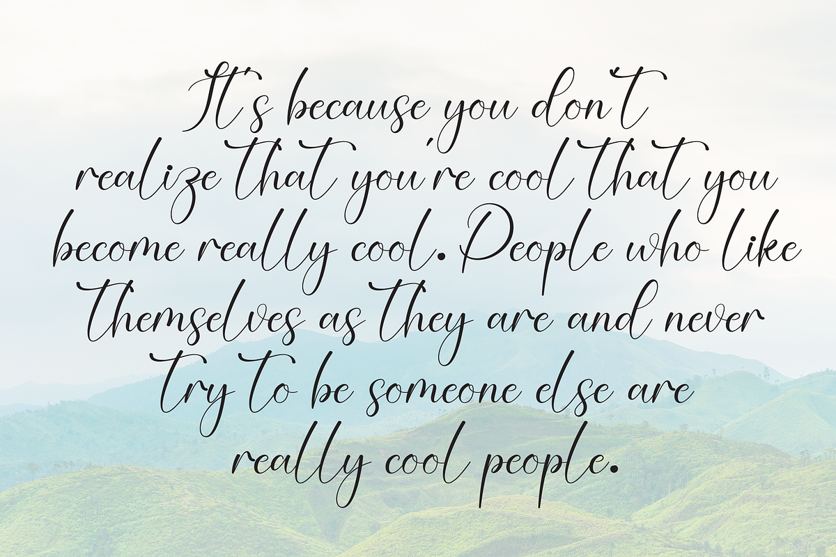 Mountain | Script Font, a Handwritten Font by Scratchones (Photo 6 of 9)