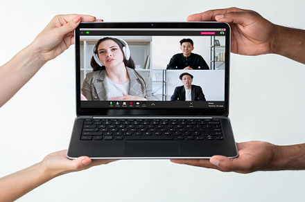 international teleconference business team online, a Business Photo by Photo Drive Studio