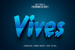 Vives 3D Editable Text Effect Style