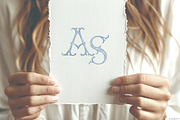 Blue monogram letters crest initials, a Decorative Illustration by GrafikBoutique (Thumbnail 3 of 3)
