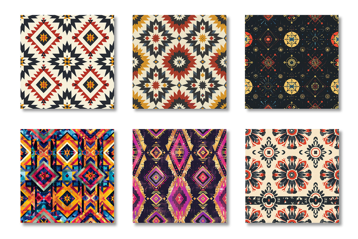 Colorful Seamless Pattern Bundle, a Pattern Graphic by Canvas Craft (Photo 2 of 6)