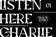 Black Echo Modern Ligature Font, a Font by AndrewPixelType (Thumbnail 3 of 12)