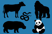 31 animal silhouette vectors, an Animal Illustration by GreenStockPhotos (Thumbnail 4 of 7)