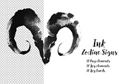 Ink Zodiac Signs Clipart Collection, an Animal Illustration by ViktoriaLapshyna (Thumbnail 4 of 6)