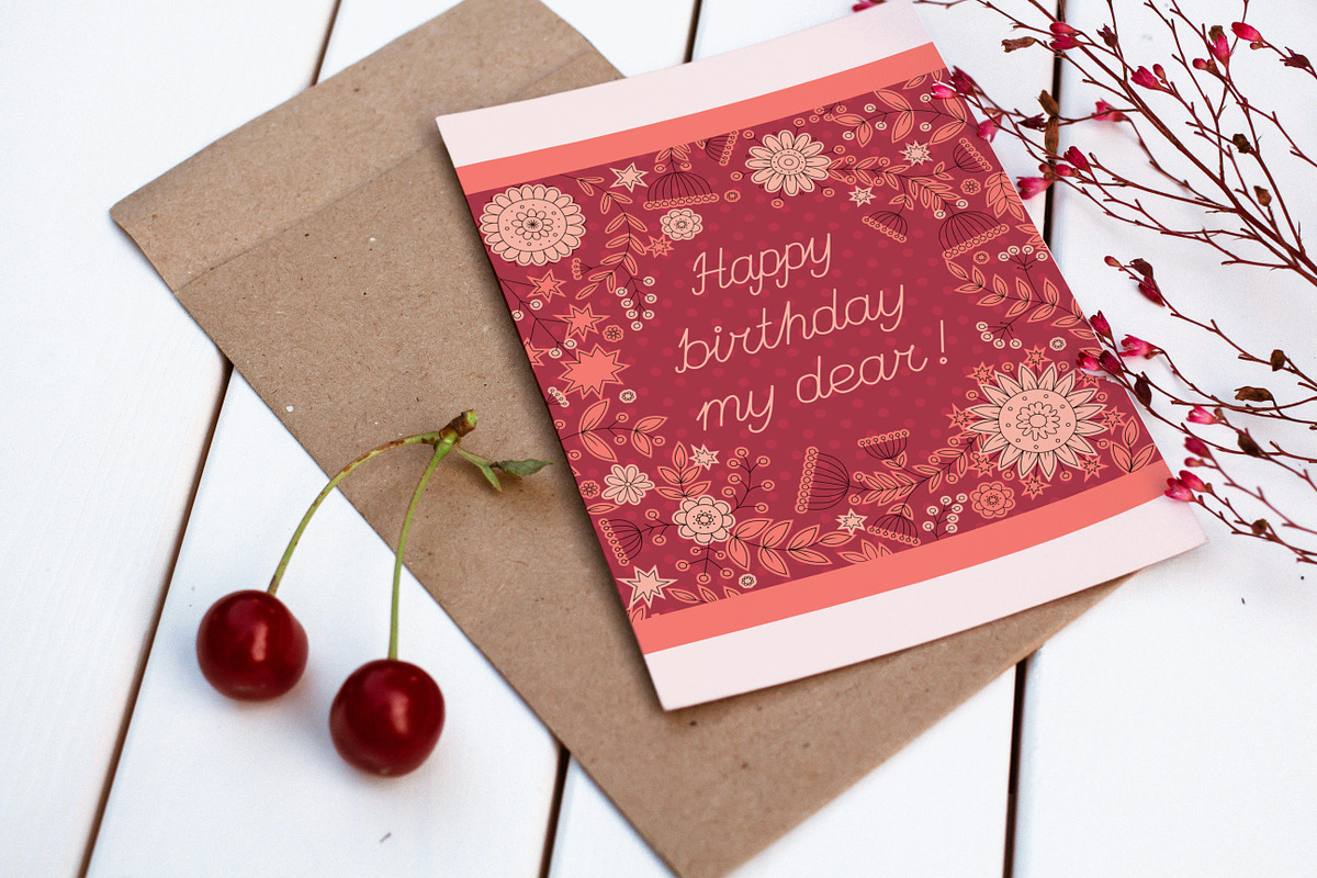 Birthday cards collection, a Card Template by Anastasia Koba (Photo 3 of 11)