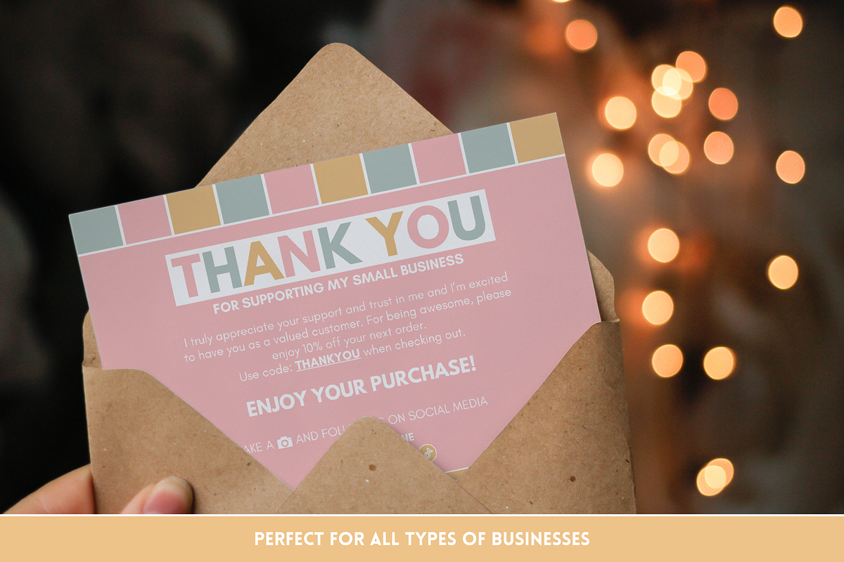 Cute Thank You Card Template, a Card Template by SunshineStudioBoutique (Photo 9 of 10)