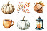 Watercolor Minimalist Autumn Clipart, an Illustration by DreamPrint404 (Thumbnail 5 of 7)