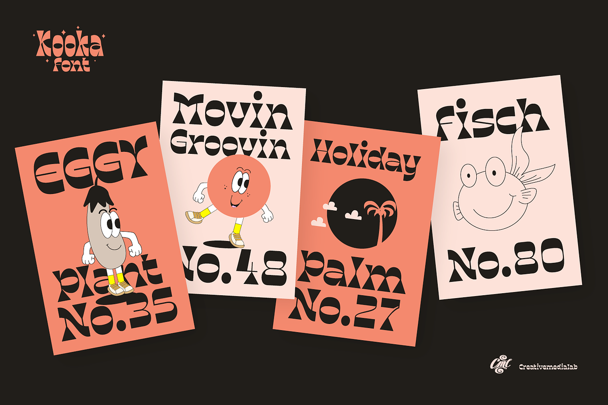 Kooka Font - Fun Groovy family, a Serif Font by creativemedialab (Photo 7 of 11)
