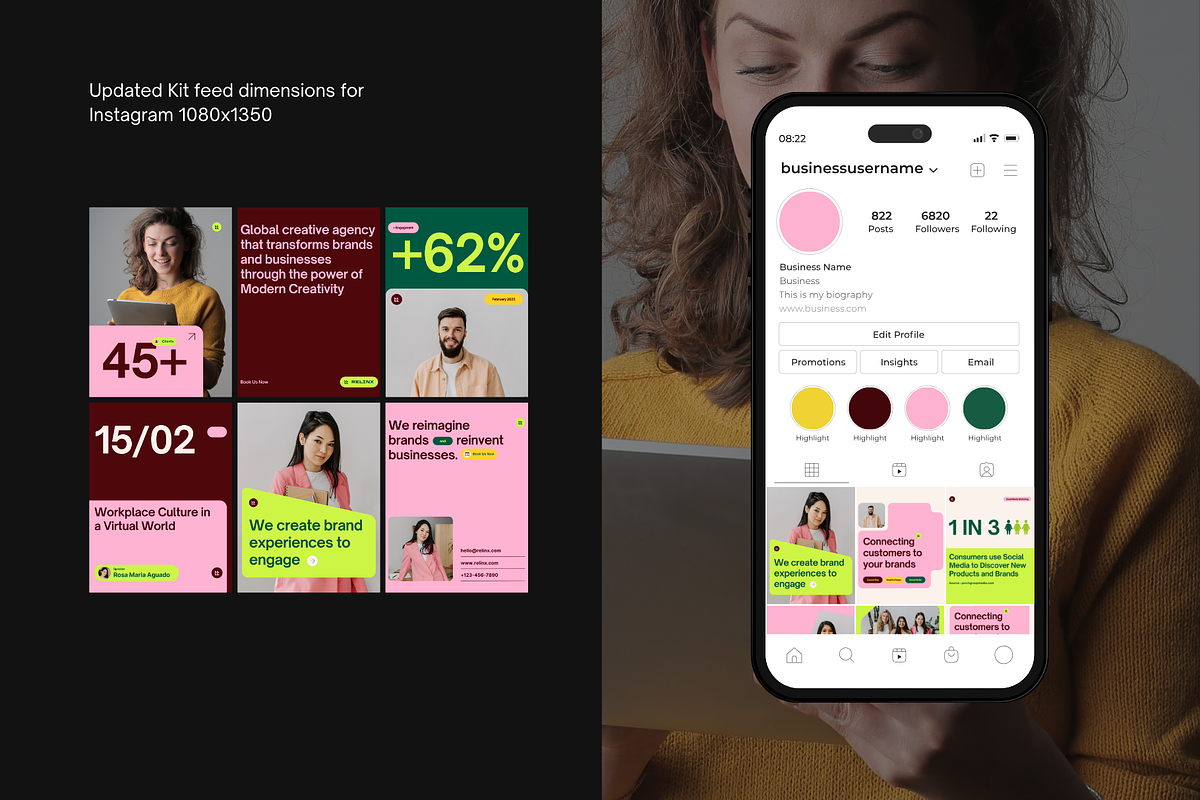 Relinx - Bold Social Media Kit, a Social Media Template by Studio Provo (Photo 5 of 6)