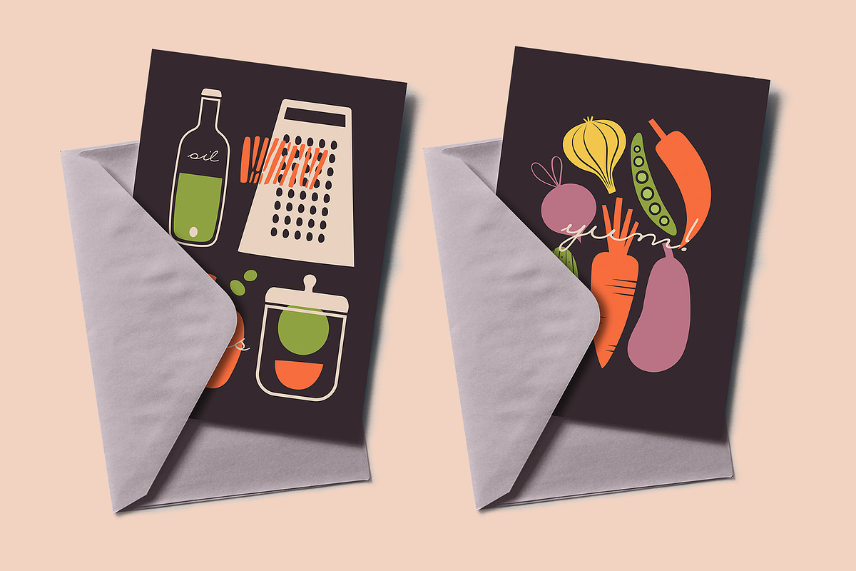 Veganism. Veggies, Fruits & Dishes, a Food Illustration by Renberrry.Store (Photo 4 of 16)