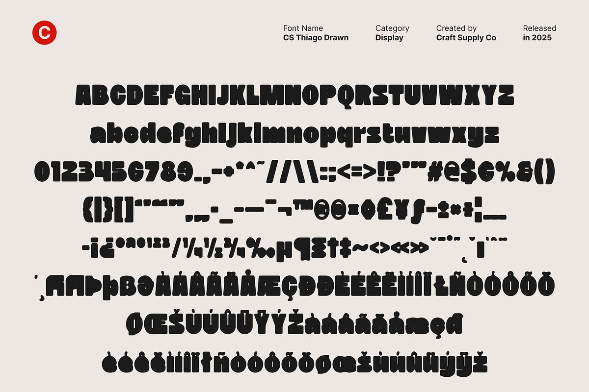 CS Thiago Drawn, a Sans Serif Font by Craft Supply Co. (Photo 8 of 8)