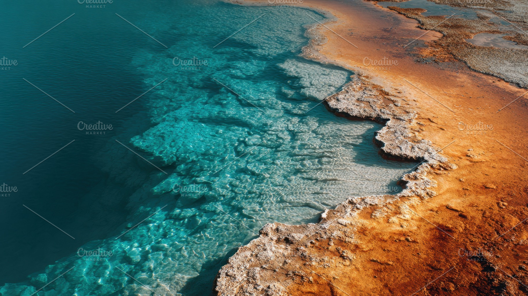 Coastal view of clear water and land, a Photo by Beautiful things