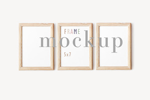 Frame Mockup Wooden Light 5x7 Downlo