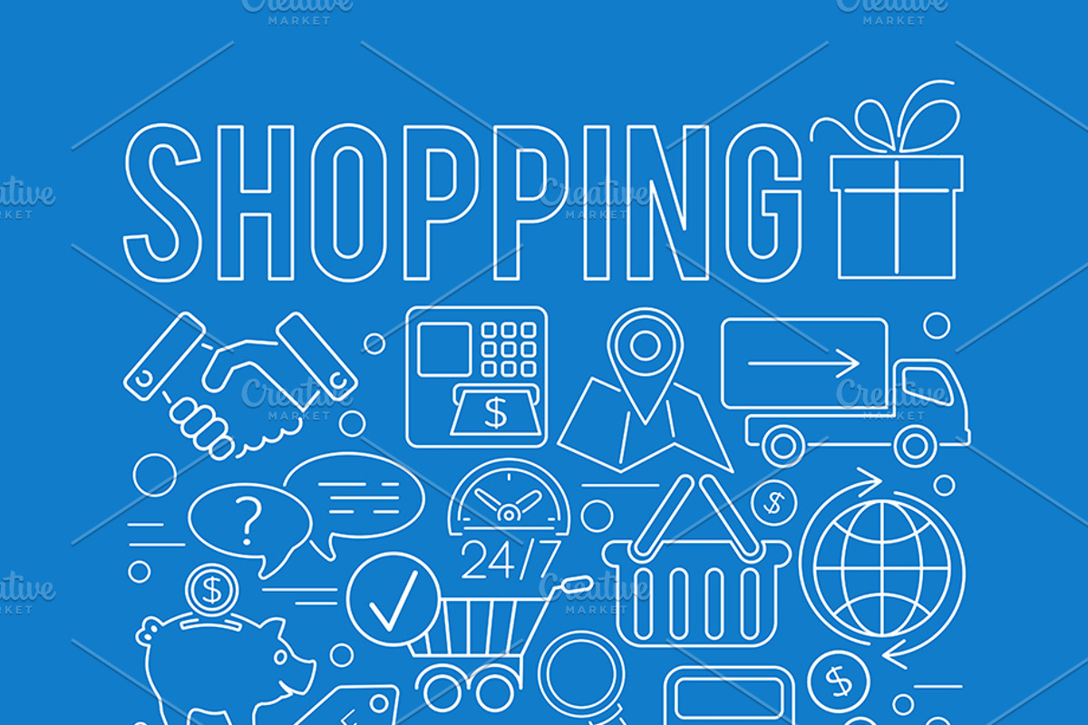 Online Shopping Icons and Process, a Finance Illustration by TAlex (Photo 6 of 7)