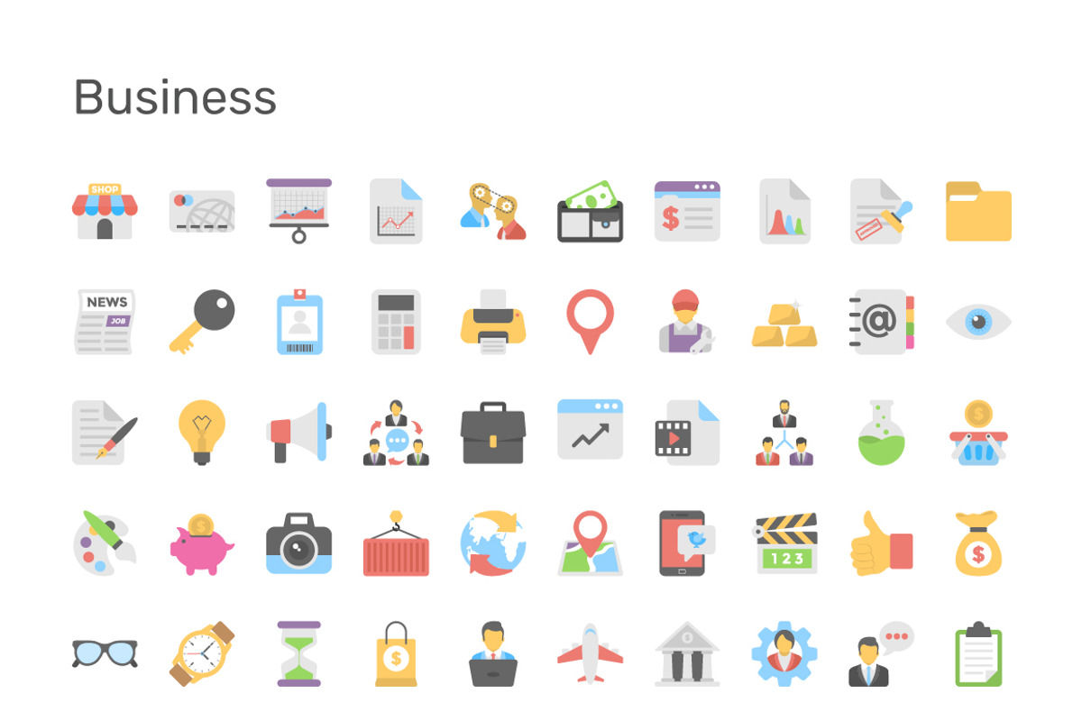 9690 Flat Icons Pack, an Outline Icon by Creative Stall (Photo 4 of 23)