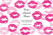 Vector Lipstick Kisses, an Illustration by Lina's store (Thumbnail 1 of 5)