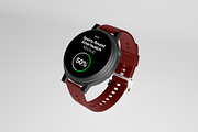 Sporty Round Smart Watch Mockup, a Wearable Device Mockup by graphicook (Thumbnail 3 of 4)
