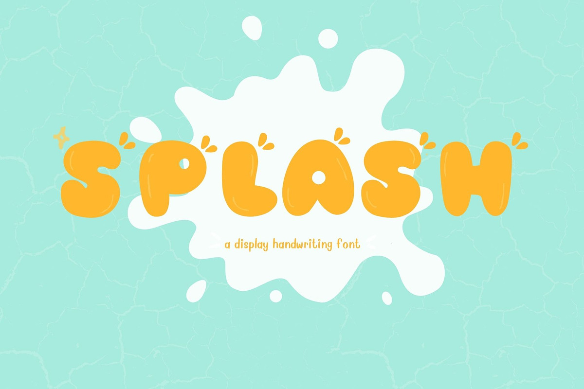 Splash font., a Handwritten Font by JJuta (Photo 1 of 6)